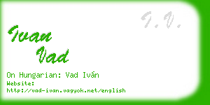 ivan vad business card