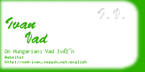 ivan vad business card